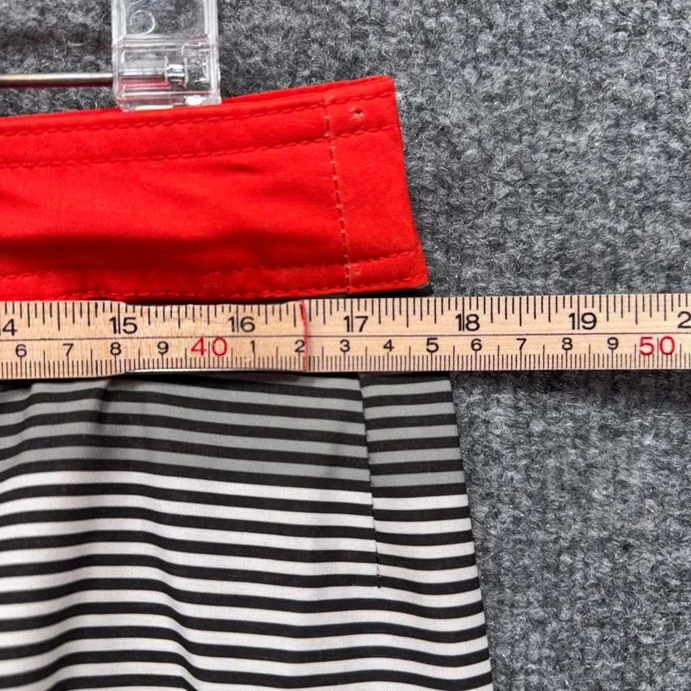 RVCA Board Shorts Mens 33 Black Red Striped Performance Stretch Swim Trunks